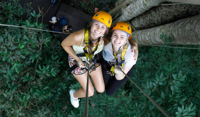 Flight of the Gibbon - Zipline Chiang Mai Tour Smiling Girls Chiang Mai Thailand 8Adventures