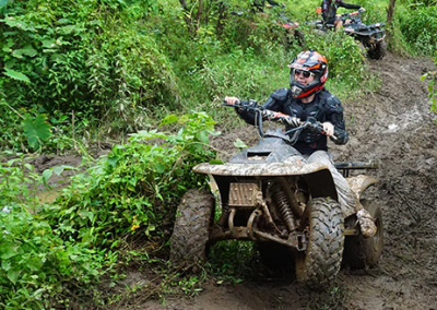 ATV off road in the mud