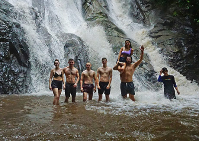 roup at waterfall Chiang Mai