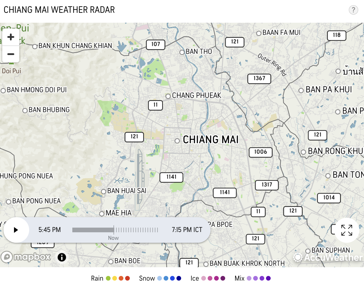 Chiang Mai radar map